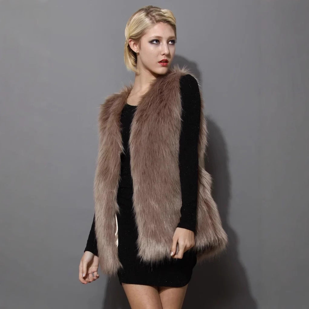 Damen Flauschige Kunstpelzweste mit elegantem Design Stalluxe