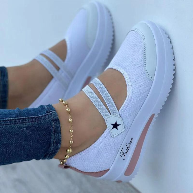 Damen Atmungsaktive Slip-On Freizeitschuhe mit elastischem Fersenriemen Stalluxe