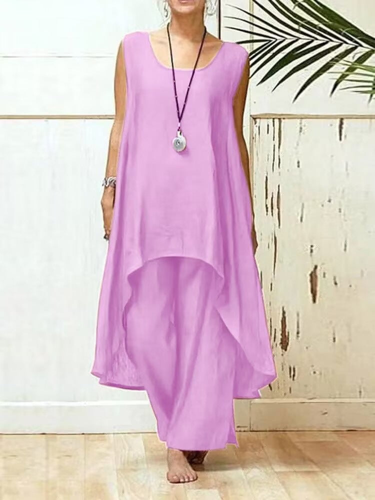 Women's Flowy Tunic Maxi Jumpsuit Stalluxe