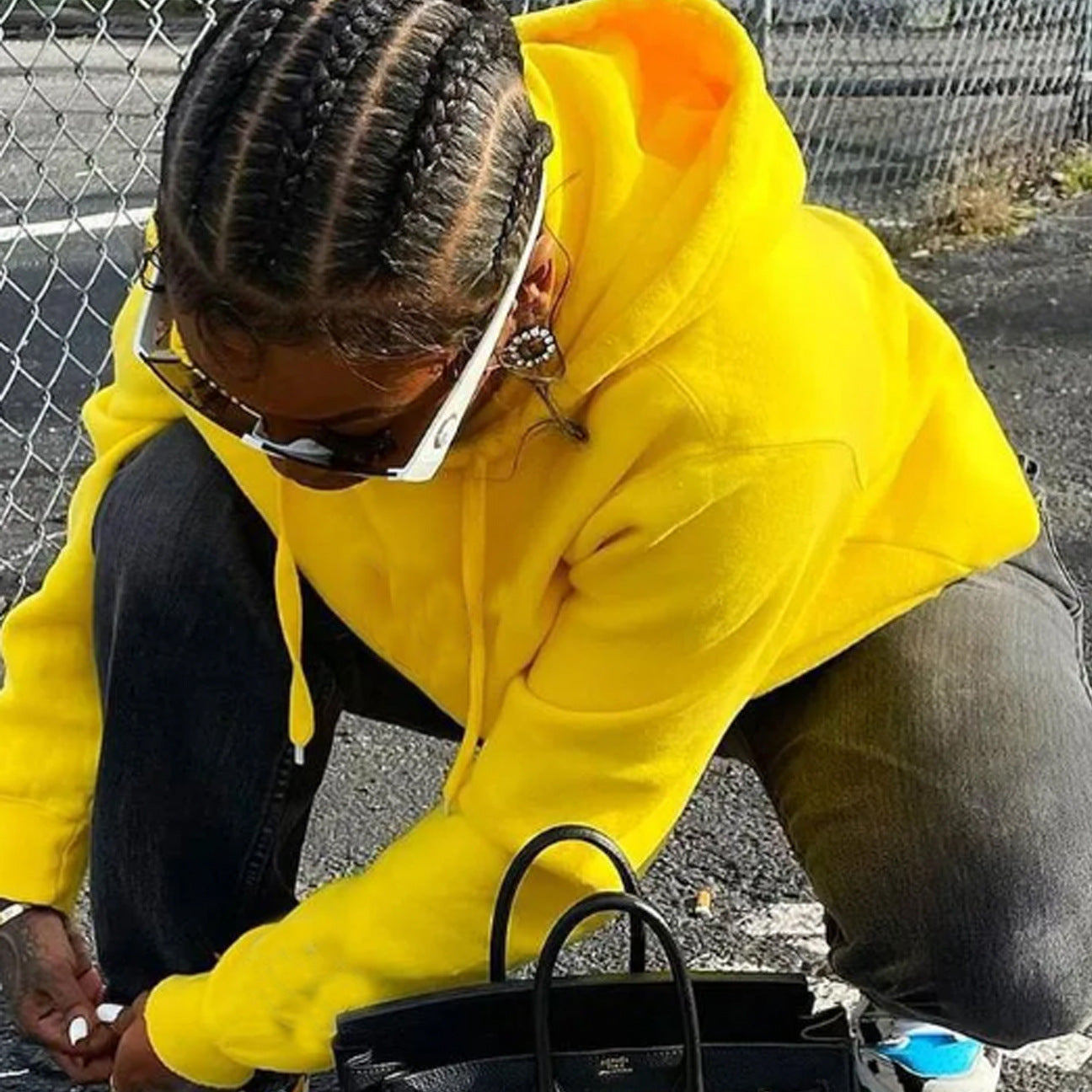 Damen Hoodie mit Kängurutasche und weichem Innenmaterial Stalluxe