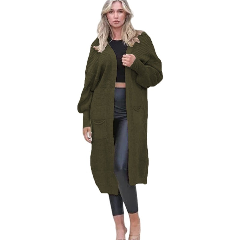 Damen Langarm-Strickcardigan mit edlem Strukturdesign und praktischen Taschen Stalluxe