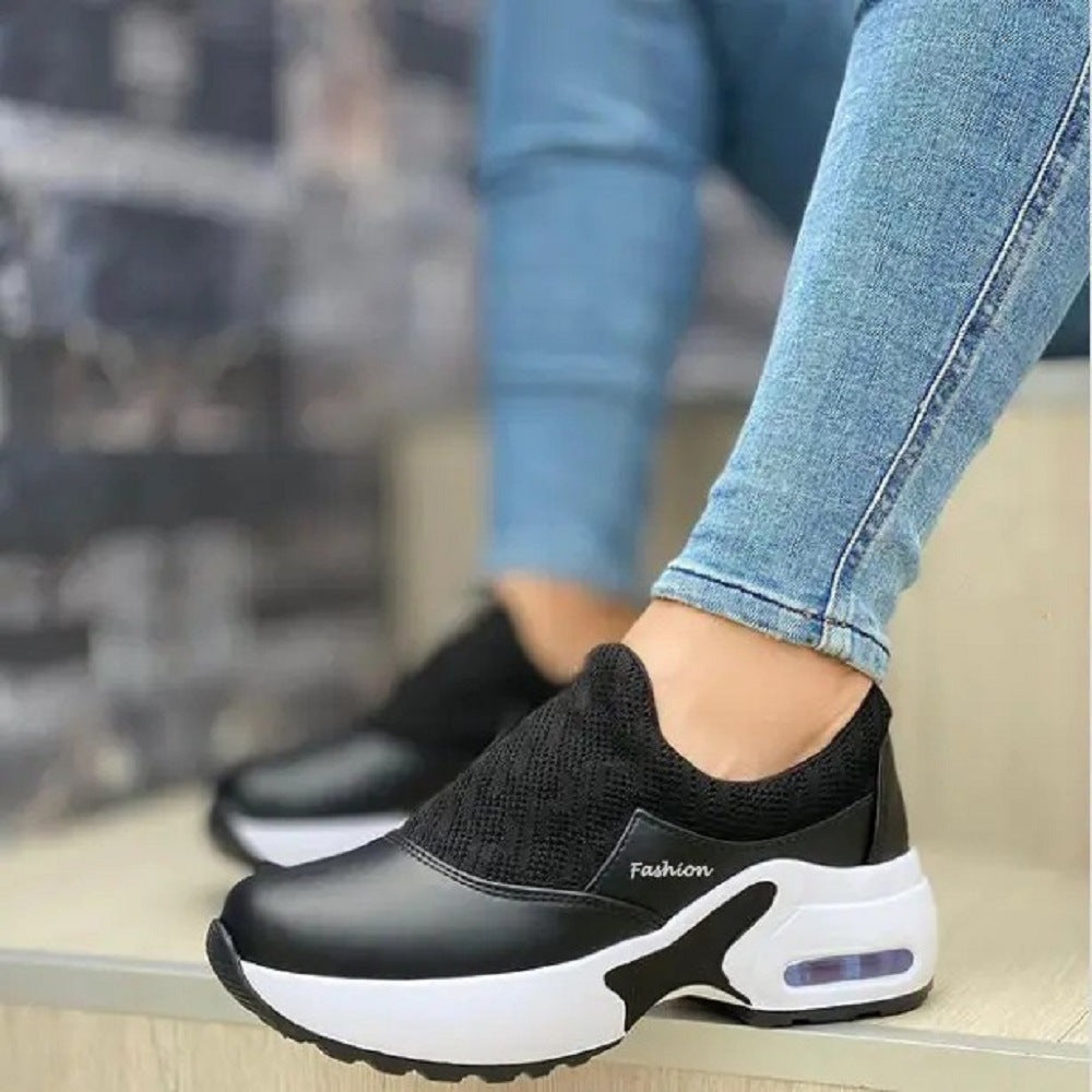Damen modische Slip-On Sneakers mit atmungsaktivem Obermaterial und dämpfender Sohle Stalluxe