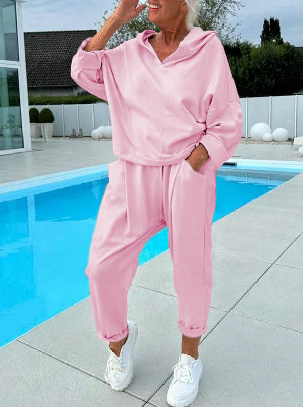 Damen modischer Hoodie und Jogginghose Set Stalluxe