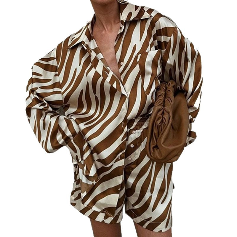 Damen Freizeit-Hemd mit stylischem Tiermuster und lockerer Passform Stalluxe