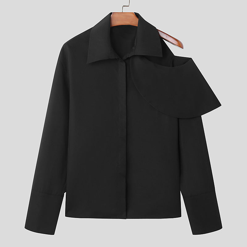 Damen Modische Bluse mit asymmetrischem Kragen und hochwertiger Verarbeitung Stalluxe
