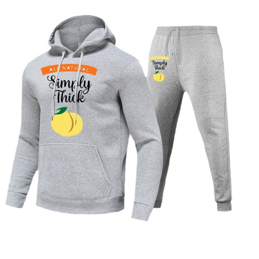 Damen Hoodie- und Jogginghose-Set mit kreativem Fruchtmotiv und bequemer Passform Stalluxe