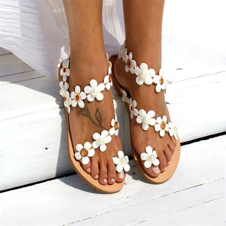 Damen Florale Riemensandalen mit transparentem Design und komfortablem Fußbett Stalluxe