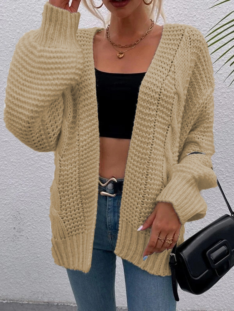 Damen Grobstrick-Cardigan mit tiefen Taschen und lässigem Schnitt Stalluxe
