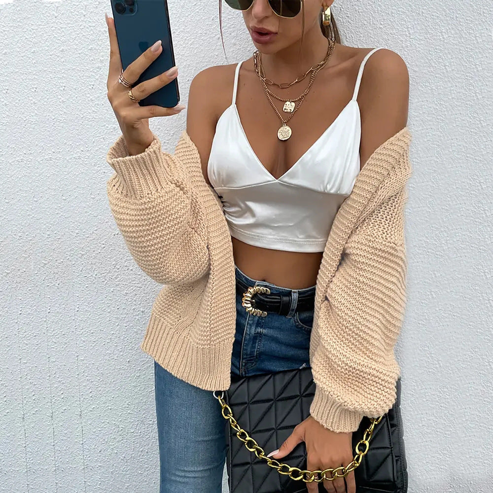 Damen Grober Strickcardigan mit lässigem Schnitt Stalluxe