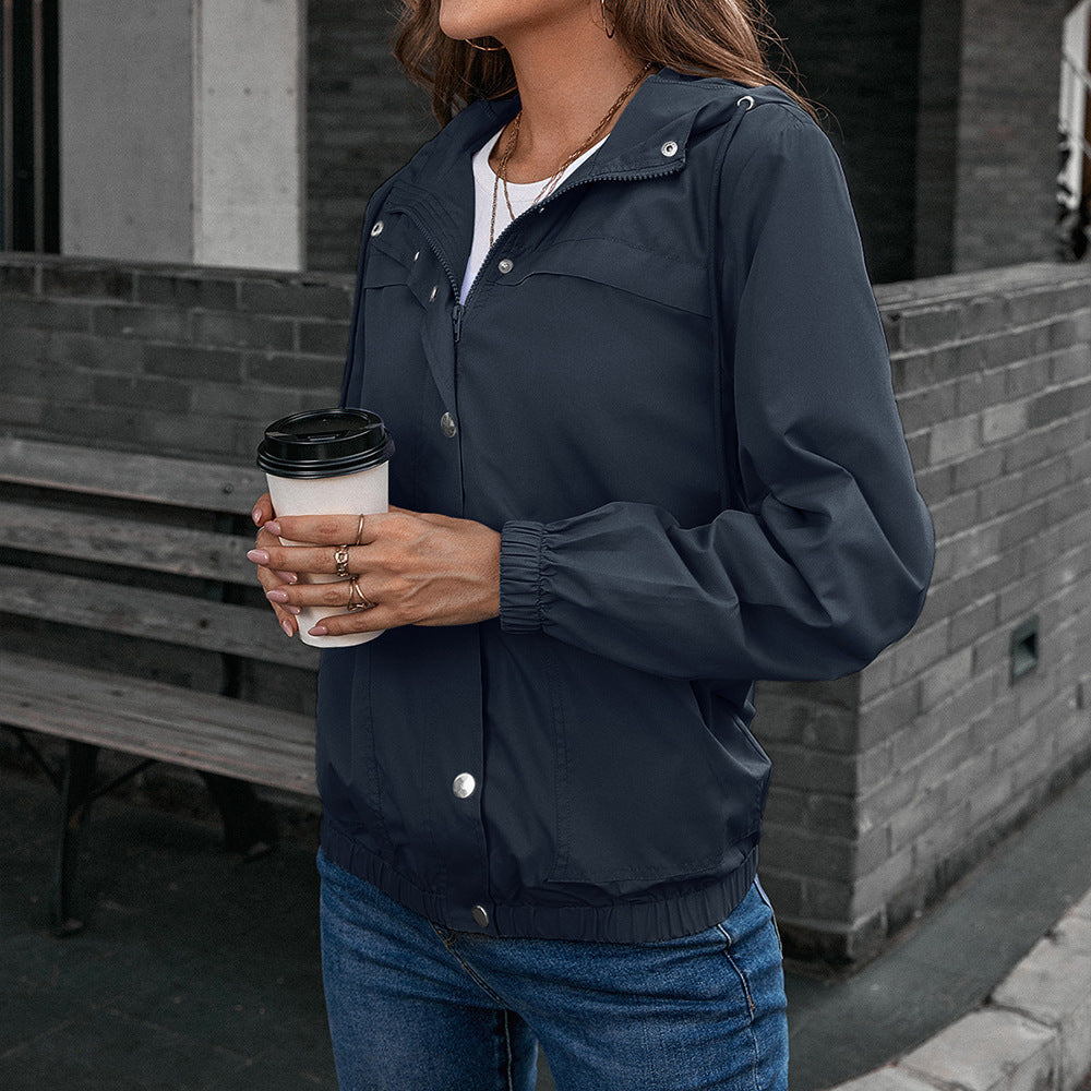 Damen Funktionsjacke mit Kapuze und elastischen Bündchen Stalluxe