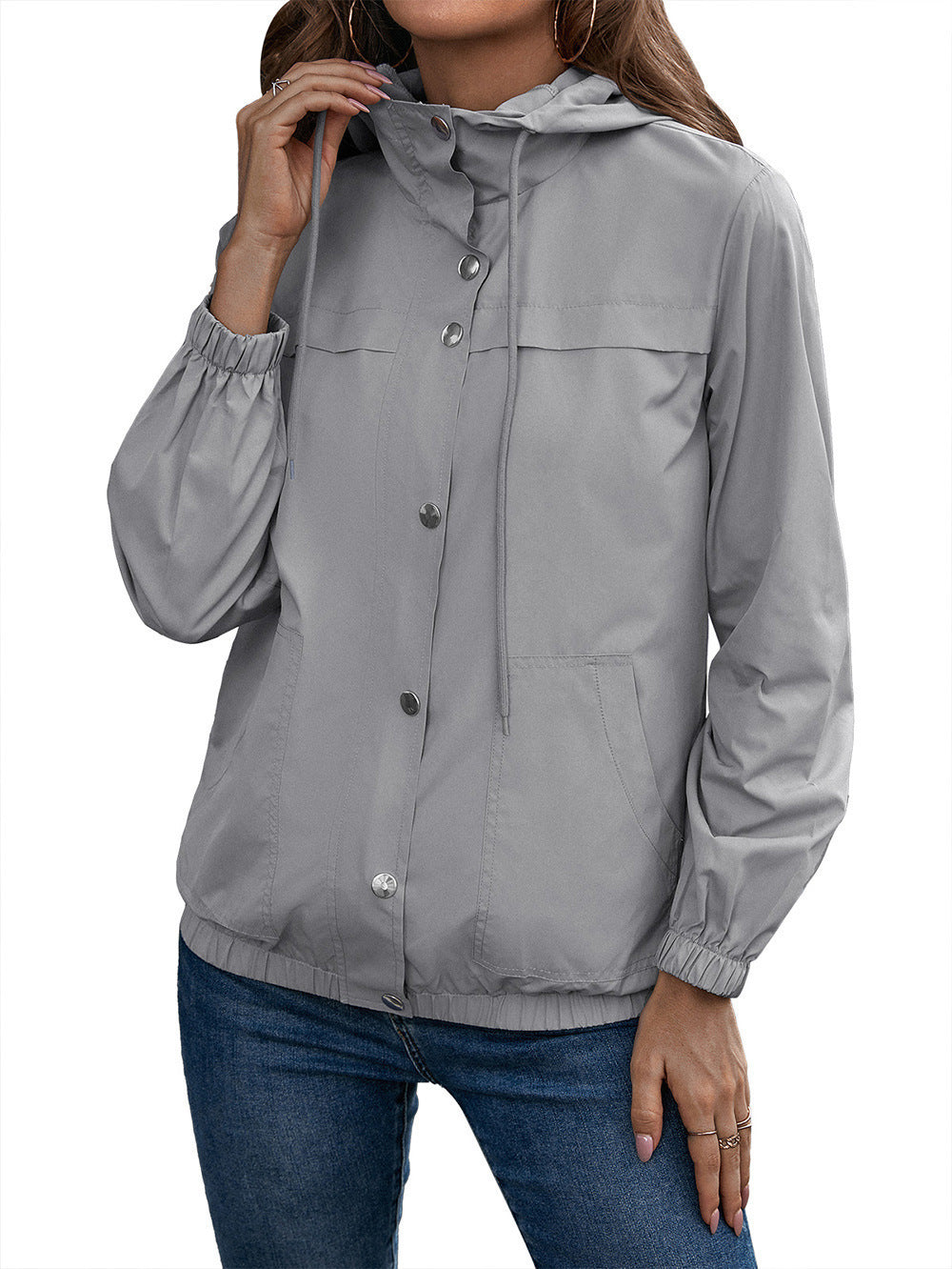 Damen Funktionsjacke mit Kapuze und elastischen Bündchen Stalluxe