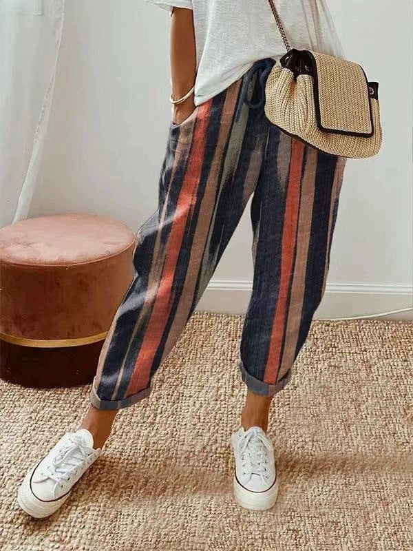 Damen Bequeme und lässige Chino-Hose mit elastischem Bund Stalluxe