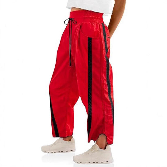 Damen weite Sporthose im lässigen Stil mit Kontraststreifen Stalluxe