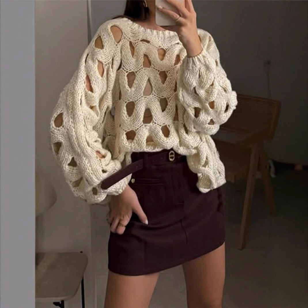 Damen luftiger Strickpullover Stalluxe