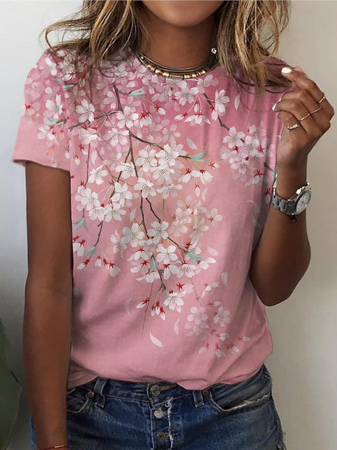 Damen T-Shirt mit floralem Druck Stalluxe