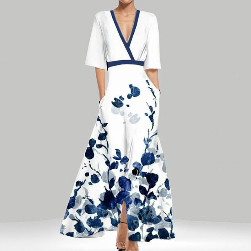 Damen Maxikleid mit floralem Design Stalluxe