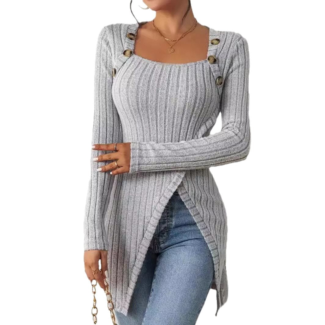 Damen Langarmshirt mit ausgefallenem Schnitt Stalluxe