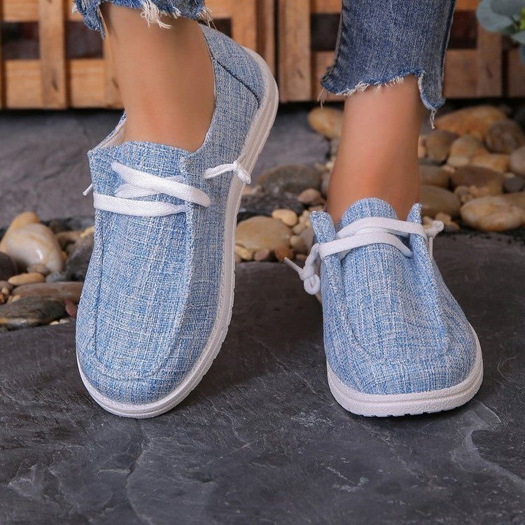 Damen lässige Freizeitschuhe mit elastischer Schnürung Stalluxe