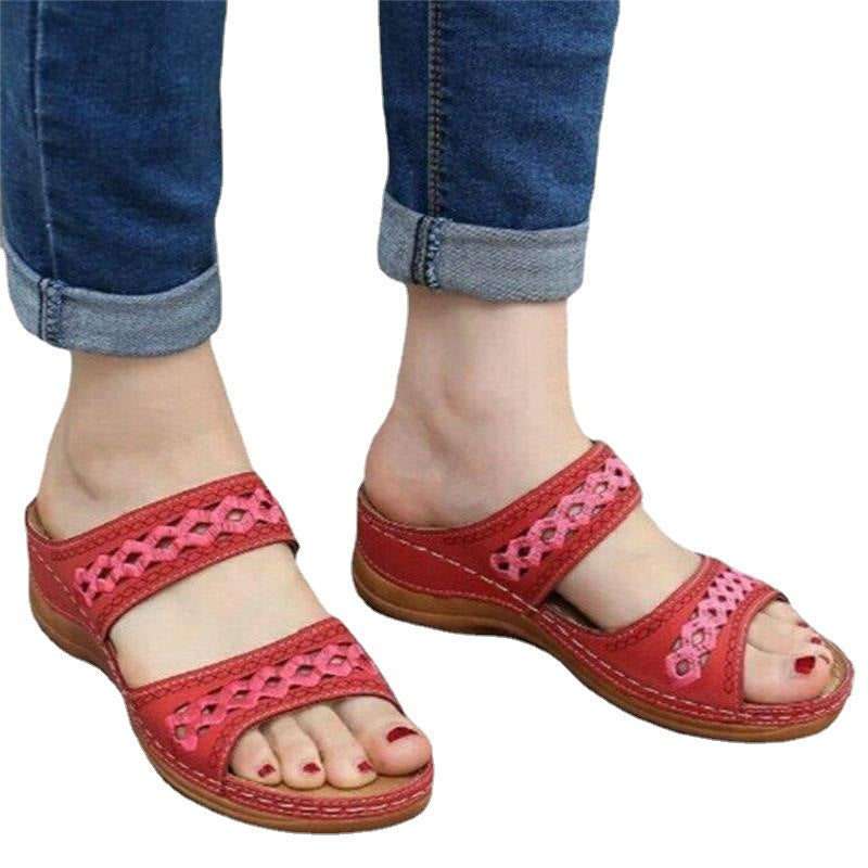 Damen Bequeme Zehentrenner-Sandalen mit ergonomischem Fußbett und modischem Design Stalluxe