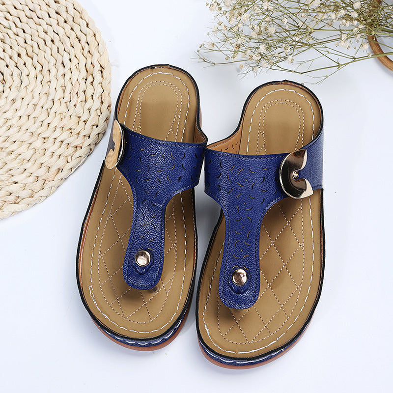 Damen Bequeme Zehentrenner-Sandalen mit verstellbarem Riemen und gepolsterter Sohle Stalluxe