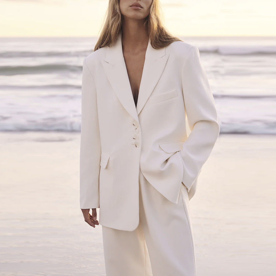 Damen Oversized Blazer mit Knopfdetails Stalluxe