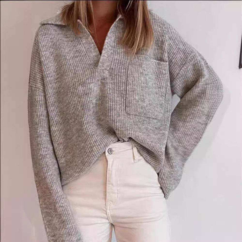 Damen lässiger Strickpullover Stalluxe