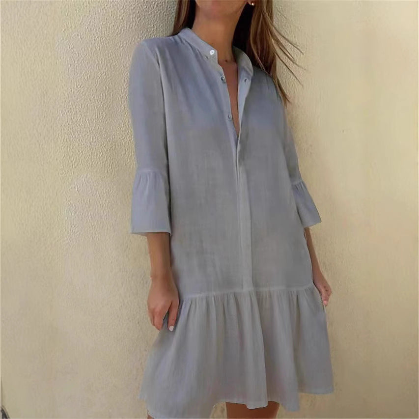 Damen Hemdkleid mit Rüschen Stalluxe