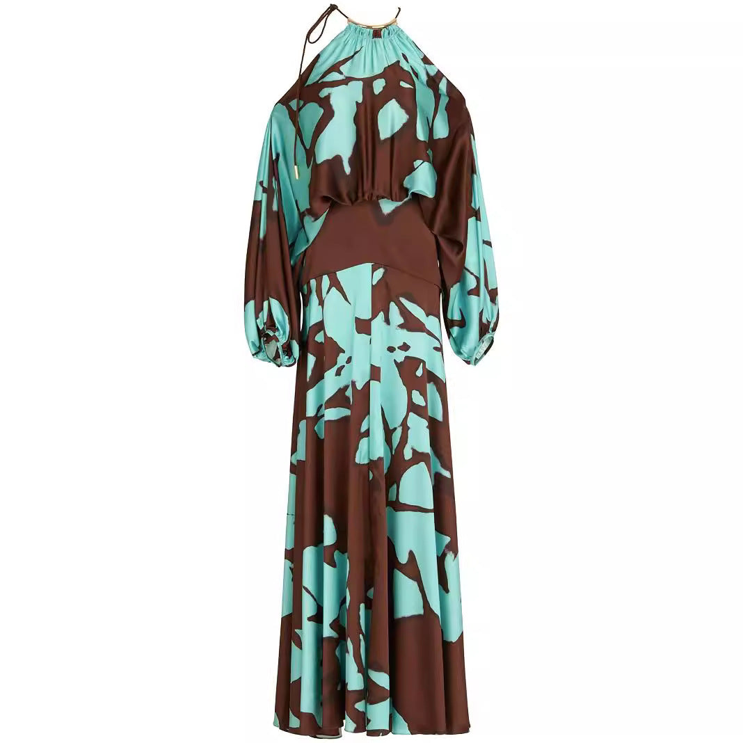 Damen Maxikleid mit asymmetrischem Design und fließendem Material Stalluxe