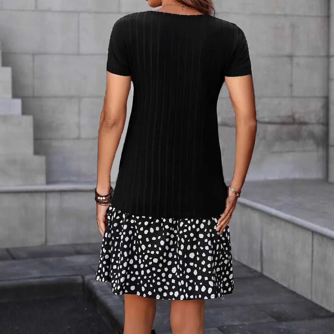 Damen Freizeitkleid mit Rippstruktur und schmeichelndem Rock Stalluxe