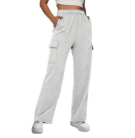 Damen vielseitige Cargo-Hose mit elastischem Bund und zahlreichen Taschen Stalluxe
