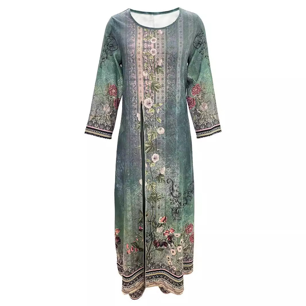 Damen elegantes Jumpsuit mit floralem Überwurf und weitem Bein Stalluxe