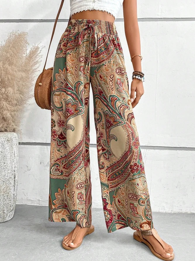 Frauen Bohemian Weitbeinige Palazzo-Hosen Stalluxe