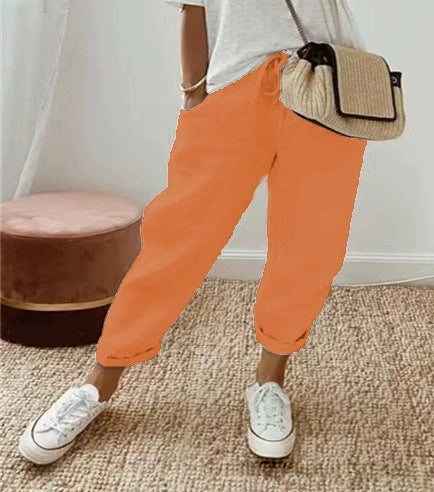 Damen Bequeme und lässige Chino-Hose mit elastischem Bund Stalluxe