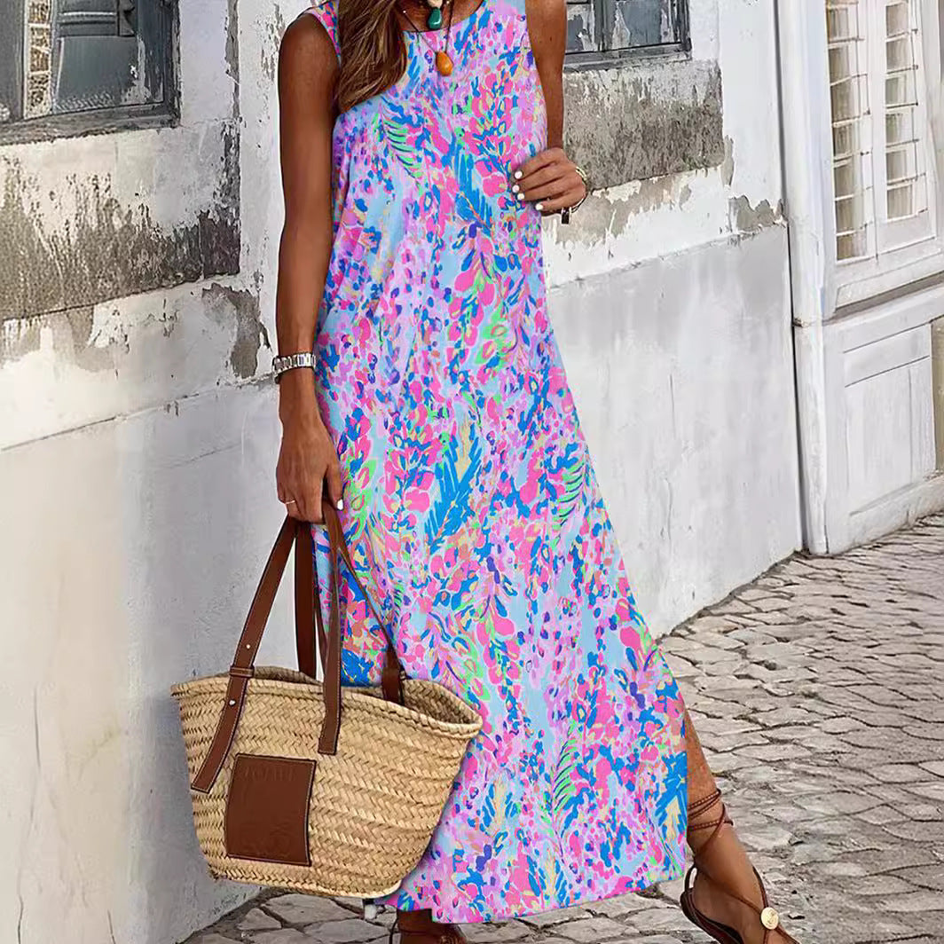 Damen Maxikleid mit floralem Muster und lässigem Schnitt Stalluxe