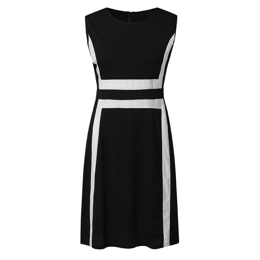 Damen Freizeitkleid mit modischem Blockstreifen-Design Stalluxe