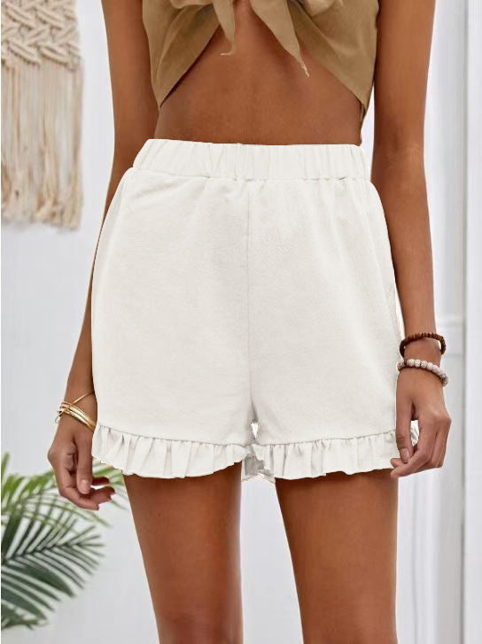 Damen Shorts mit Rüschensaum zum Hineinschlüpfen Stalluxe