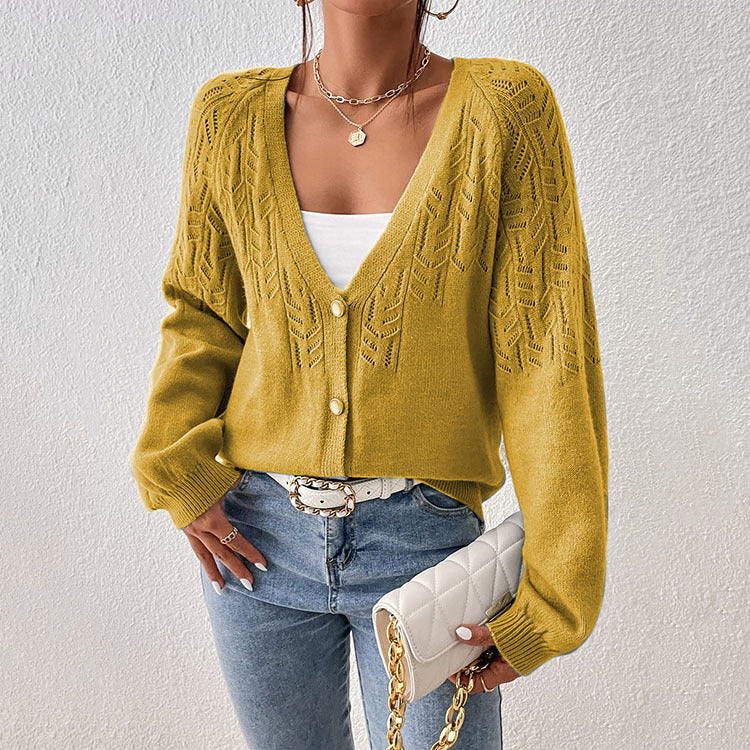 Damen Strickjacke mit filigranem Muster Stalluxe