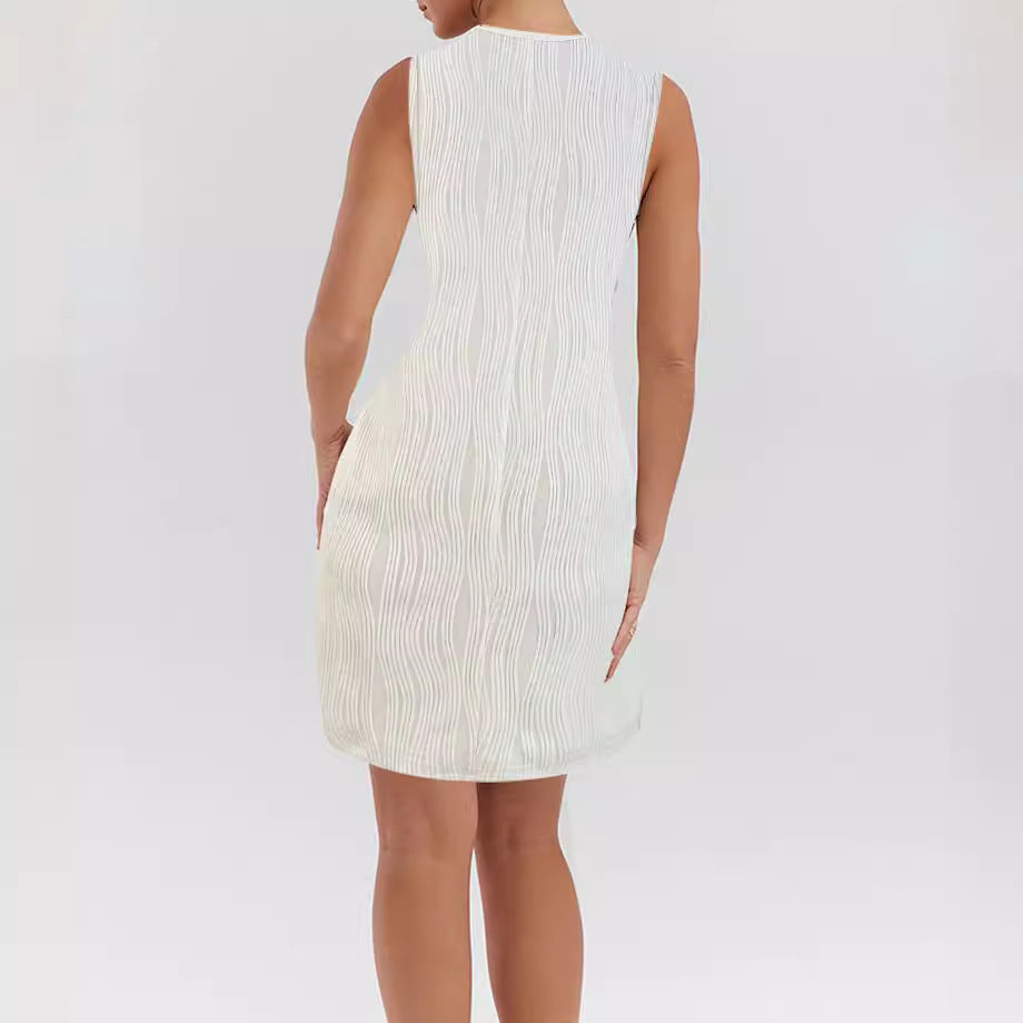 Damen stilvolles strukturiertes Minikleid Stalluxe