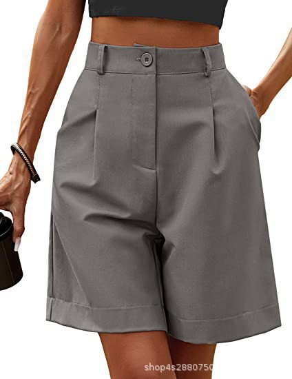 Damen Elegante Bundfalten-Shorts mit praktischen Taschen Stalluxe