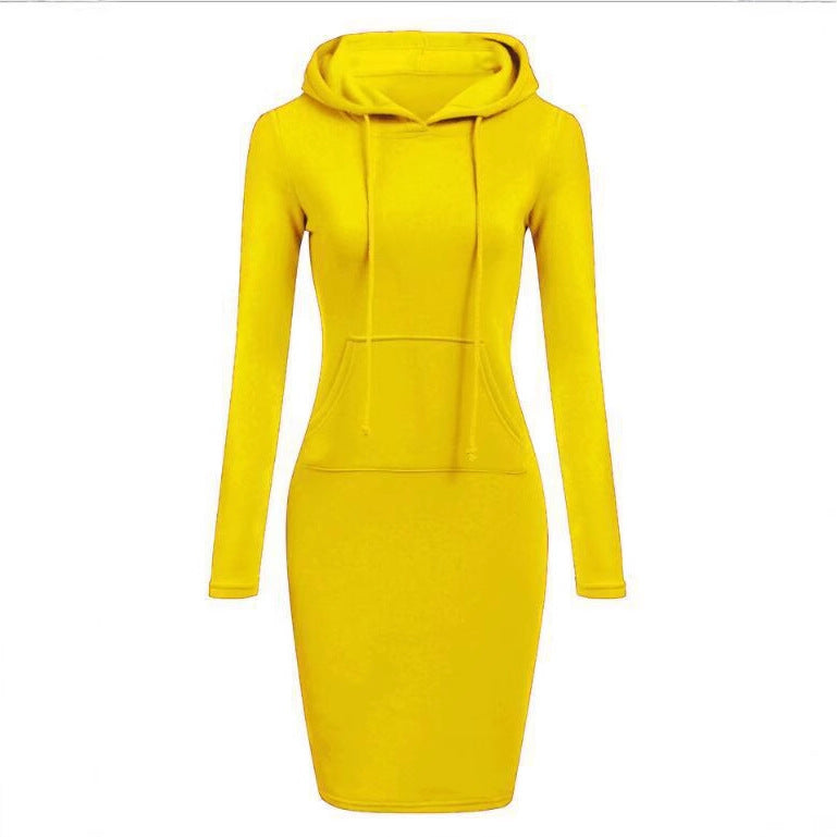 Damen Hoodie-Kleid mit praktischen Taschen und Kapuze Stalluxe