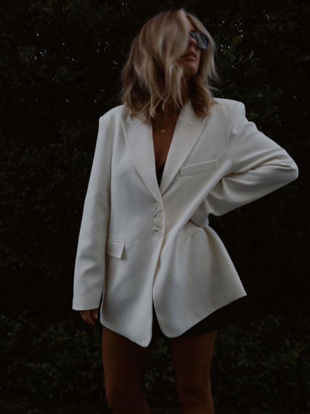 Damen Oversized Blazer mit Knopfdetails Stalluxe