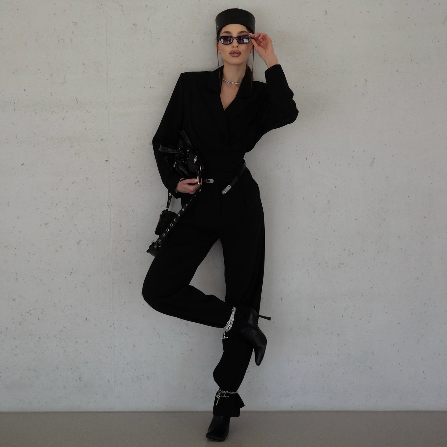 Damen Eleganter Jumpsuit mit figurbetontem Schnitt und modischen Details Stalluxe