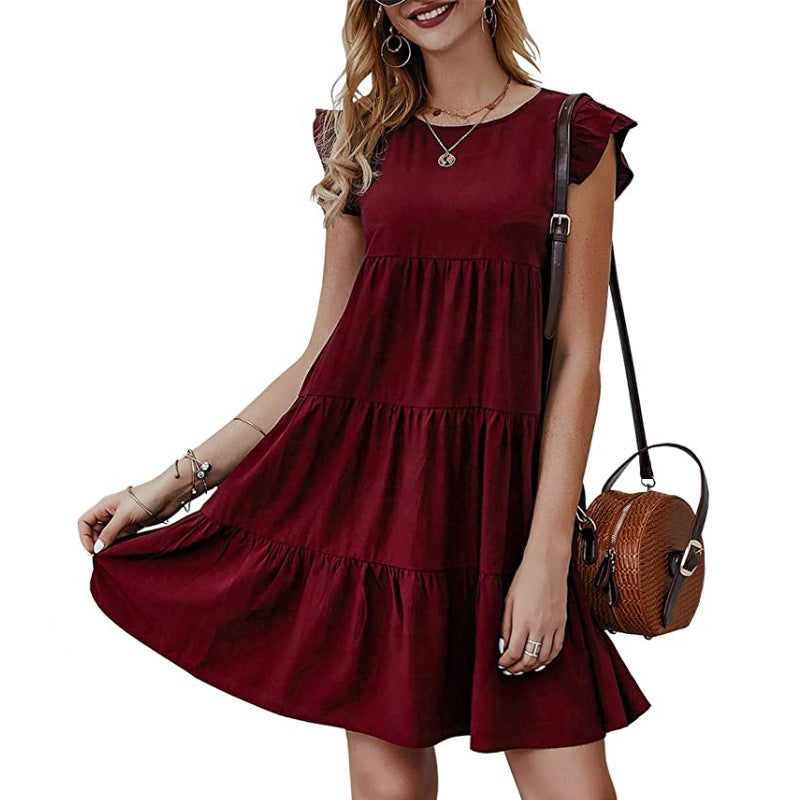 Damen Oversized Sommerkleid mit Rüschendetails Stalluxe