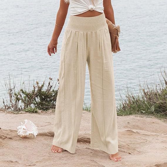 Damen Elegante und luftige Palazzohose Stalluxe