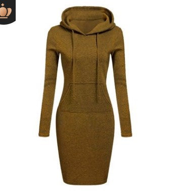 Damen Hoodie-Kleid mit praktischen Taschen und Kapuze Stalluxe