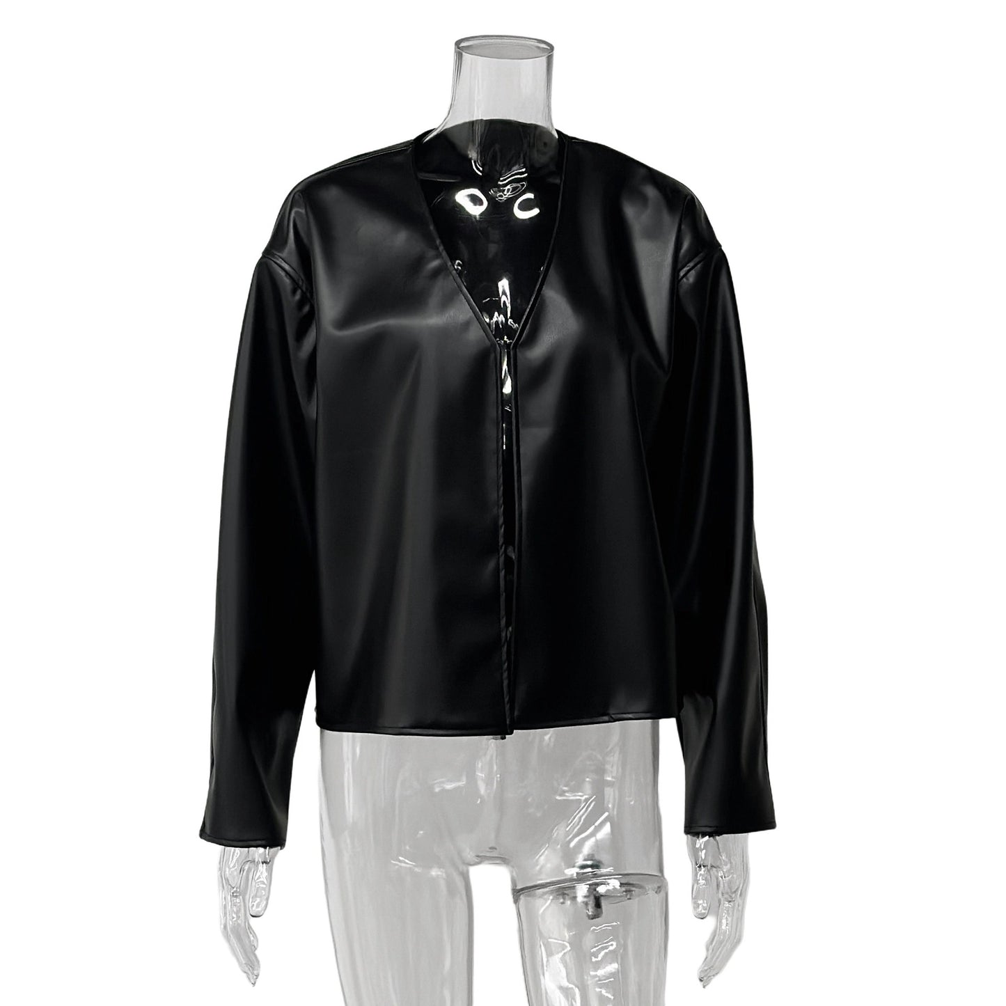Damen modische Jacke aus hochwertigem Kunstleder Stalluxe