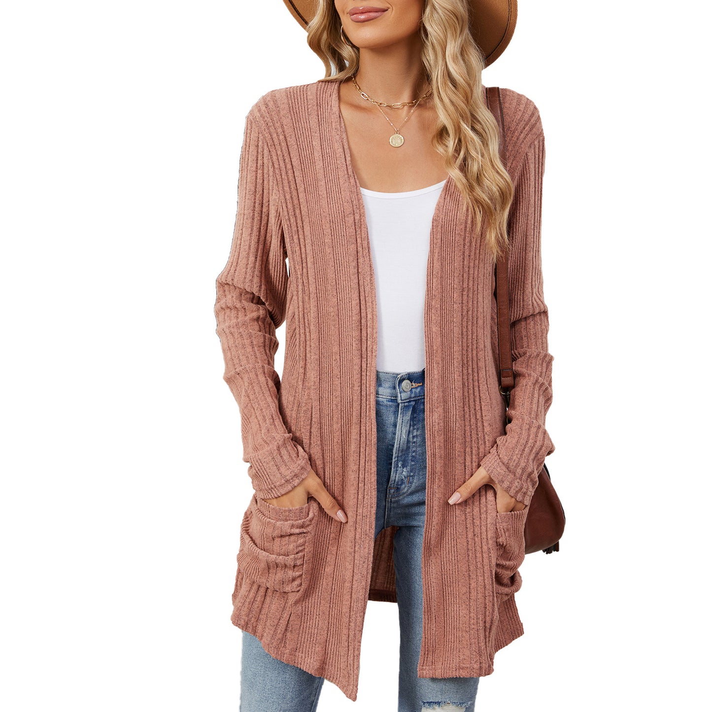 Damen lässiger Strickcardigan Stalluxe