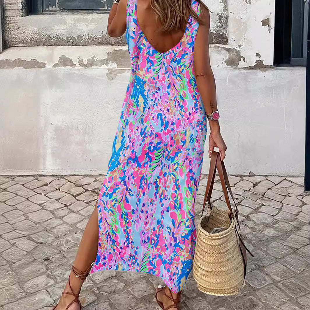 Damen Maxikleid mit floralem Muster und lässigem Schnitt Stalluxe
