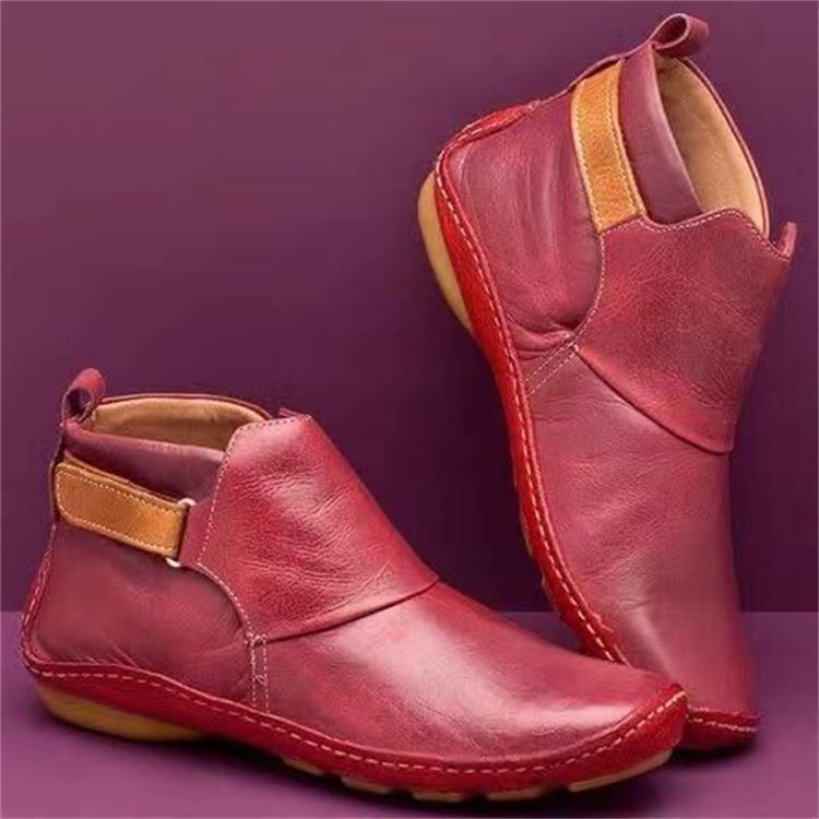 Damen Elegante Stiefeletten aus hochwertigem Leder mit elastischem Riemen Stalluxe