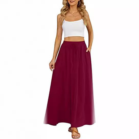 Damen Maxirock mit elastischem Taillenbund und floralem Design Stalluxe